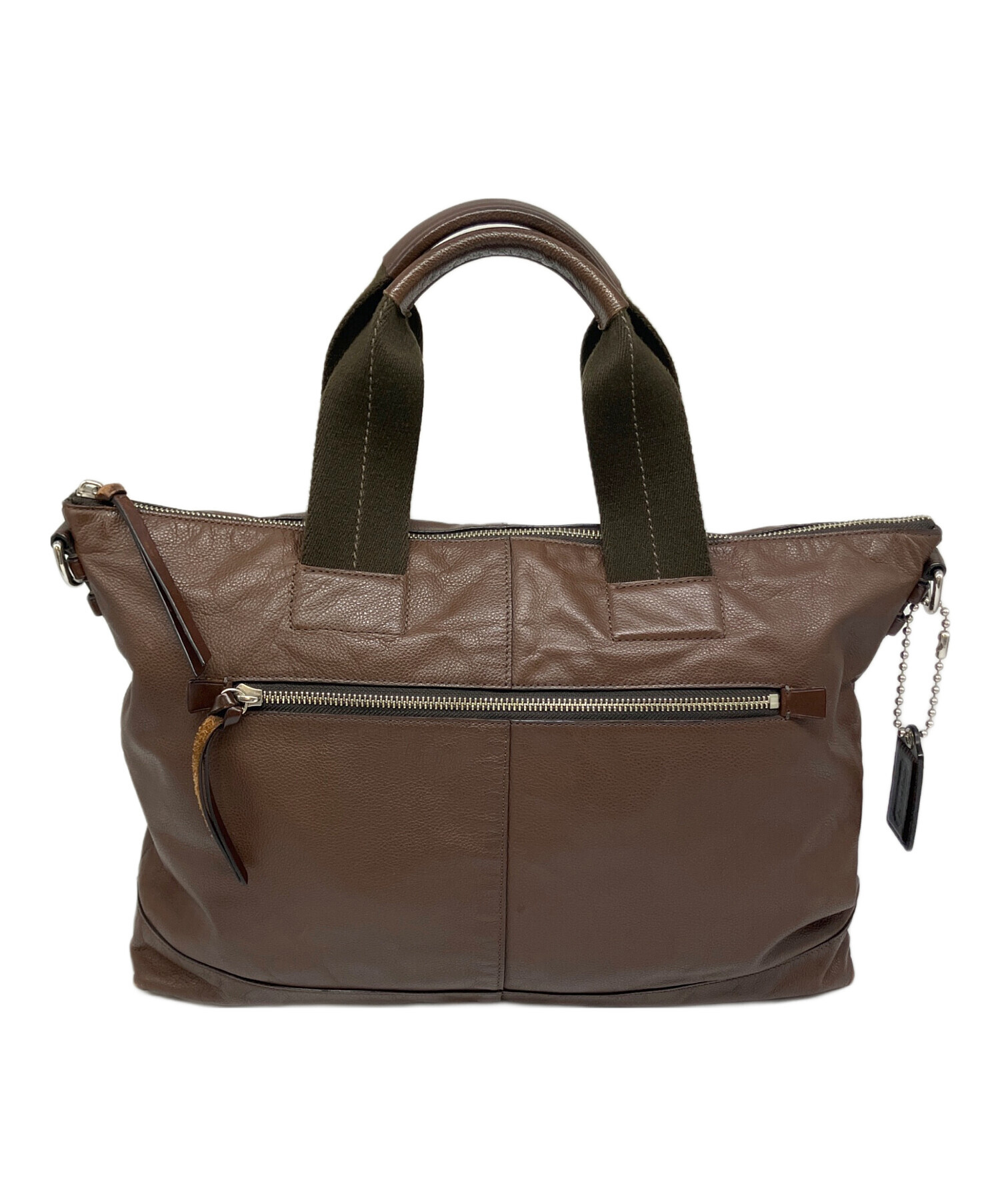 COACH 2WAY レザーバッグ　ブラウン 中古・古着通販】COACH (コーチ) 2WAYバッグ ブラウン｜ブランド・古着