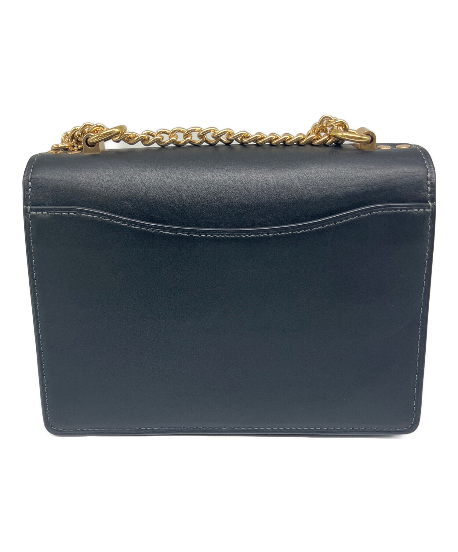 中古・古着通販】COACH (コーチ) ショルダーバッグ ブラック×ベージュ