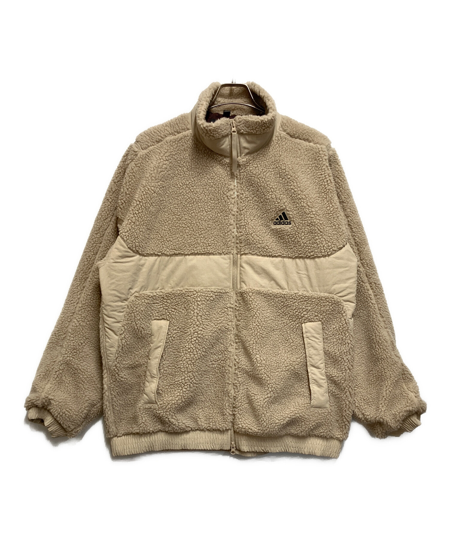 中古・古着通販】adidas (アディダス) ボアジャケット ベージュ サイズ 