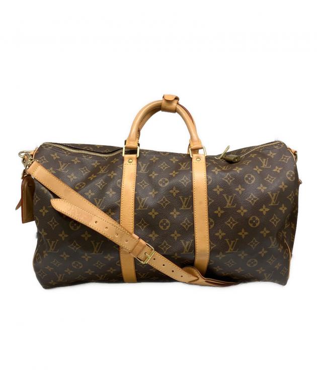 Louis Vuitton ボストンバッグ ブラウン・ベージュ 中古・古着通販】LOUIS VUITTON (ルイ ヴィトン) ボストンバッグ