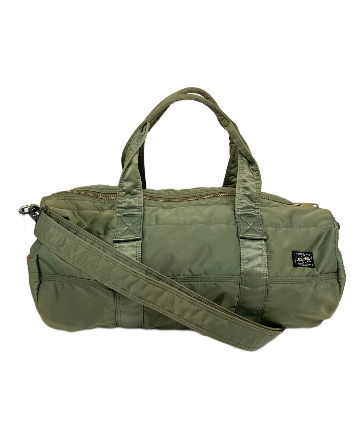 中古・古着通販】PORTER (ポーター) ミニボストンバッグ オリーブ 中古・古着通販】PORTER (ポーター) ミニボストンバッグ オリーブ