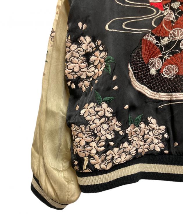 中古・古着通販】百花繚乱 (ヒャッカリョウラン) スカジャン ブラック