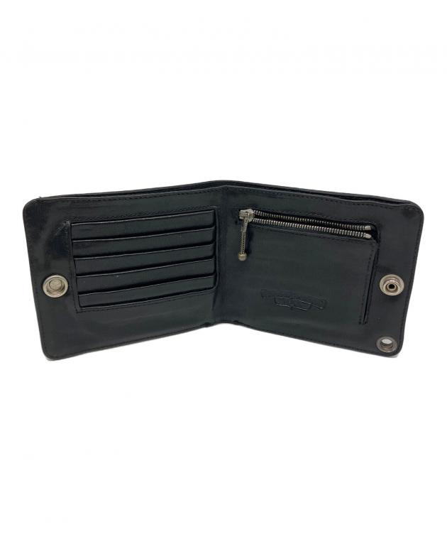 中古・古着通販】CHROME HEARTS (クロムハーツ) 2つ折り財布 ブラック