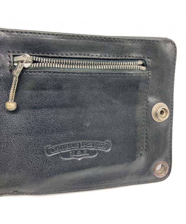 中古・古着通販】CHROME HEARTS (クロムハーツ) 2つ折り財布 ブラック