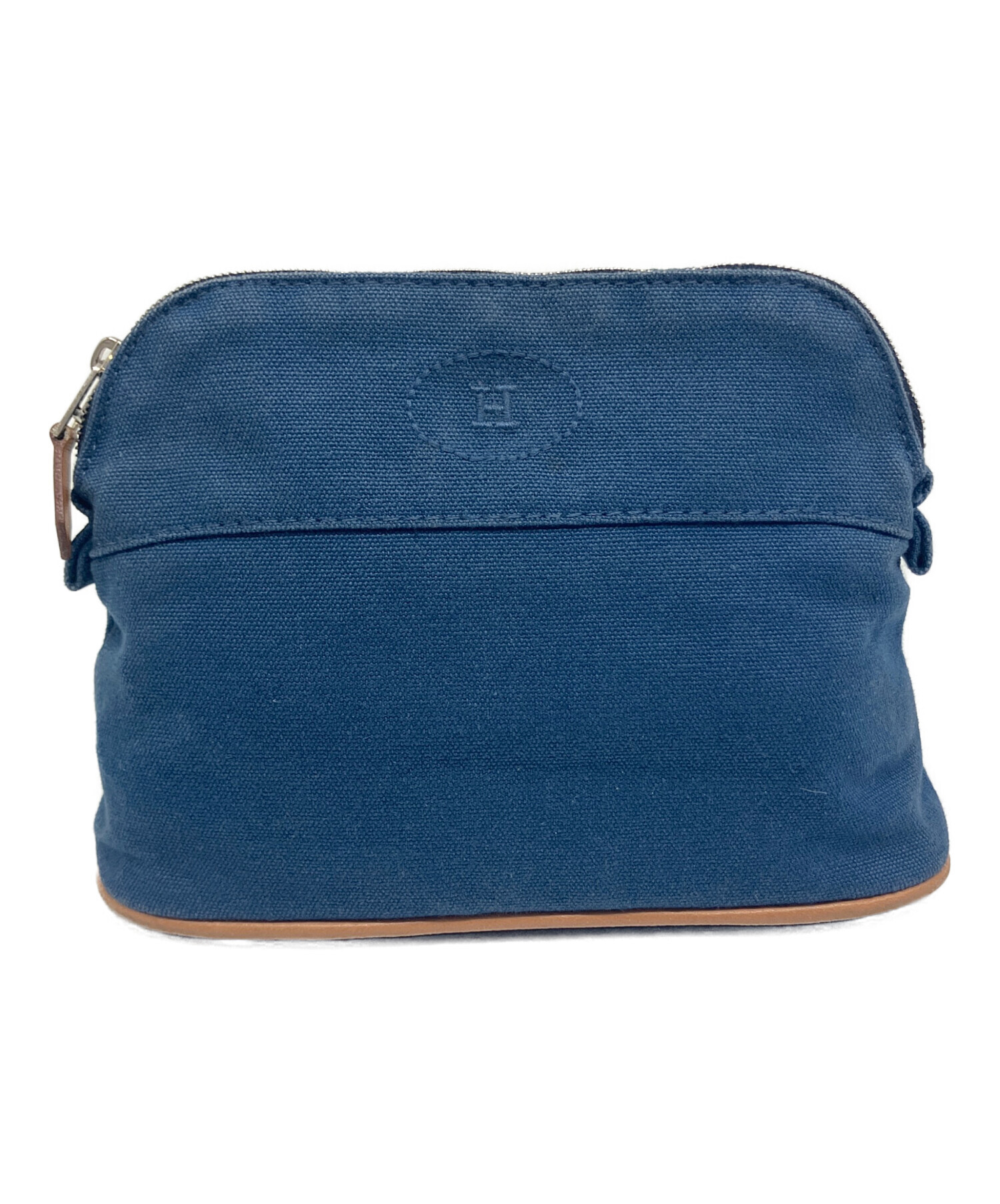 中古・古着通販】HERMES (エルメス) ポーチ ブルー×ブラウン｜ブランド