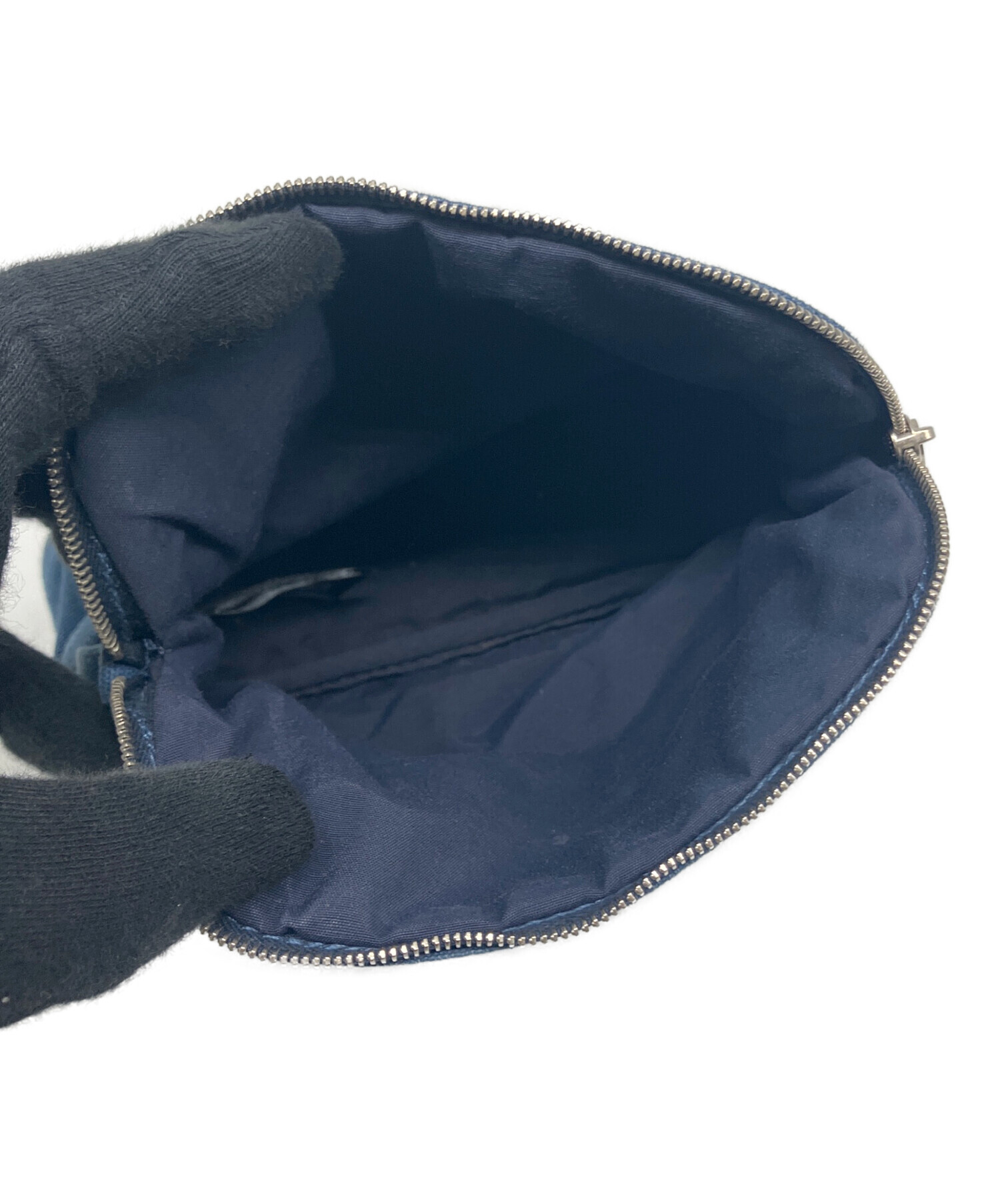 中古・古着通販】HERMES (エルメス) ポーチ ブルー×ブラウン｜ブランド