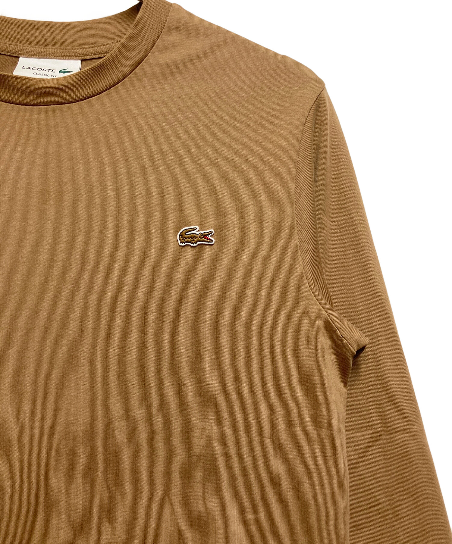 中古・古着通販】LACOSTE (ラコステ) 長袖カットソー ベージュ サイズ