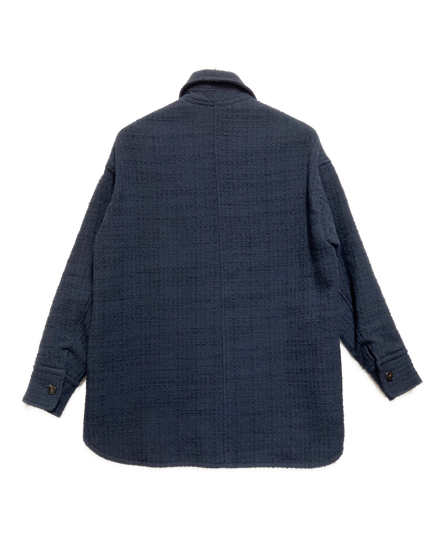 【新品未使用タグ付き】MUSE victorian リバーコート サックスブルー 中古・古着通販】MUSE (ミューズ) コート ネイビー サイズ:FREE