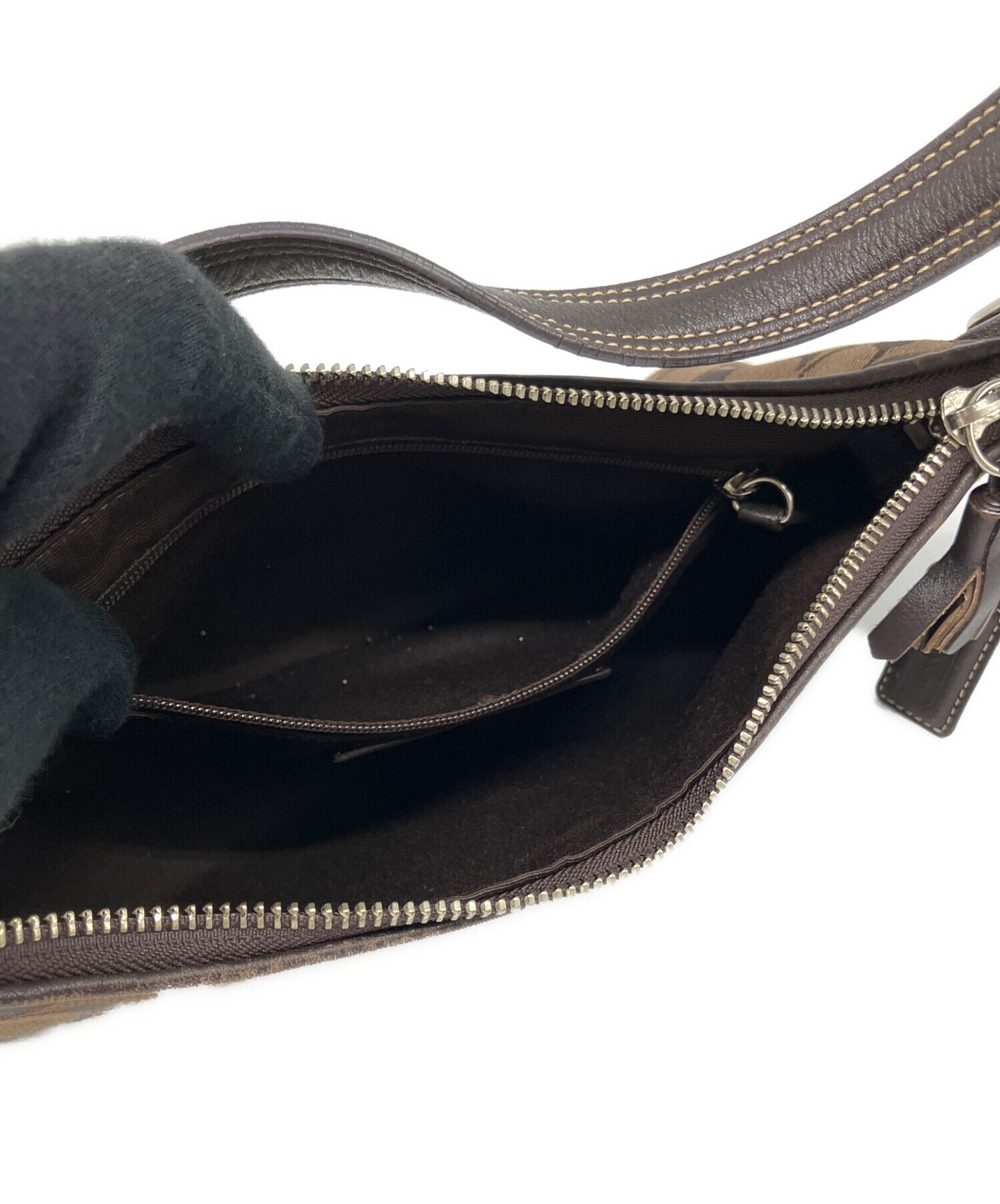 中古・古着通販】COACH (コーチ) ワンショルダーバッグ ブラウン 