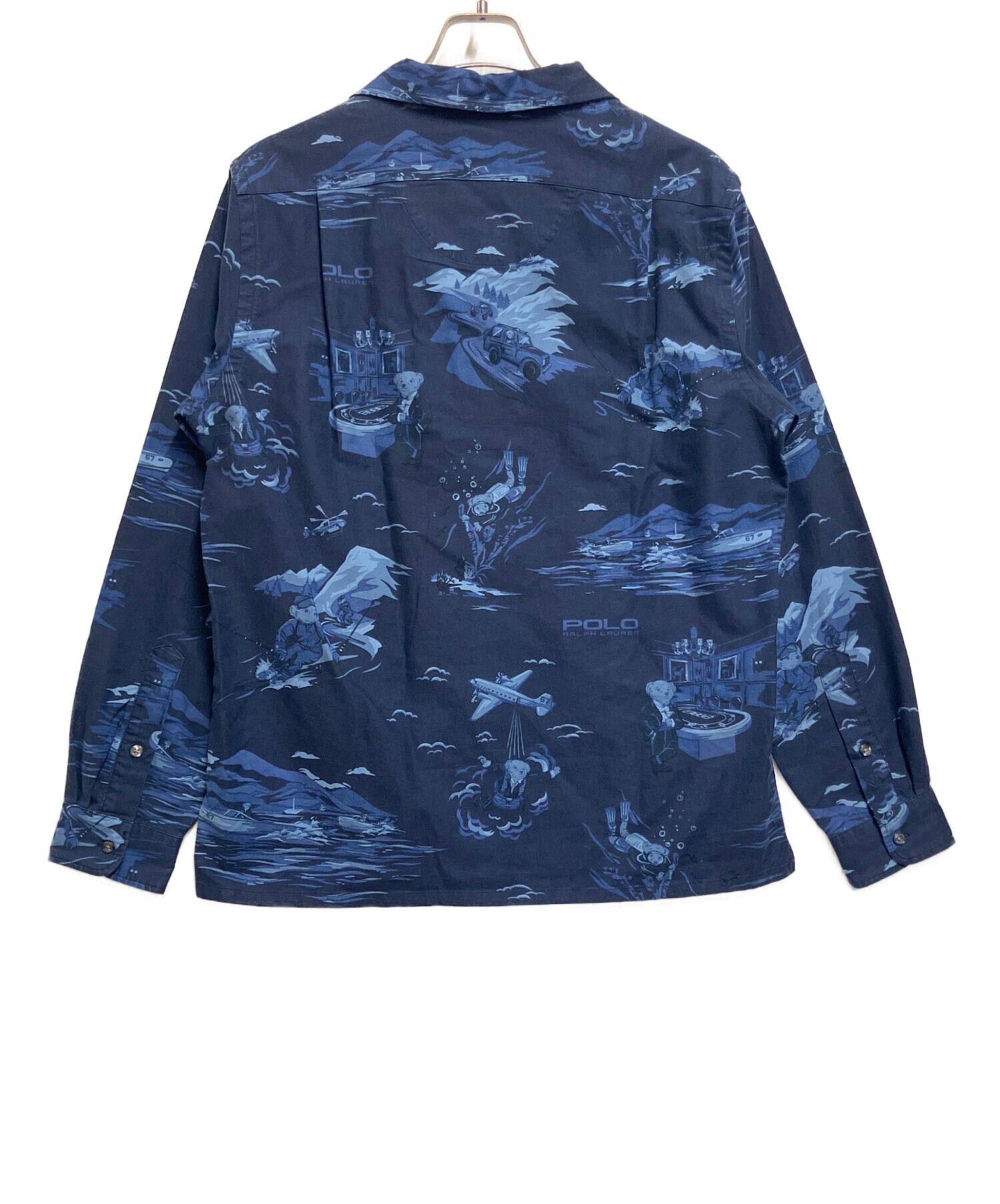 【ほぼ新品未使用】PoloRalphLauren ブルー長袖シャツM 中古・古着通販】POLO RALPH LAUREN (ポロ・ラルフローレン) 長袖