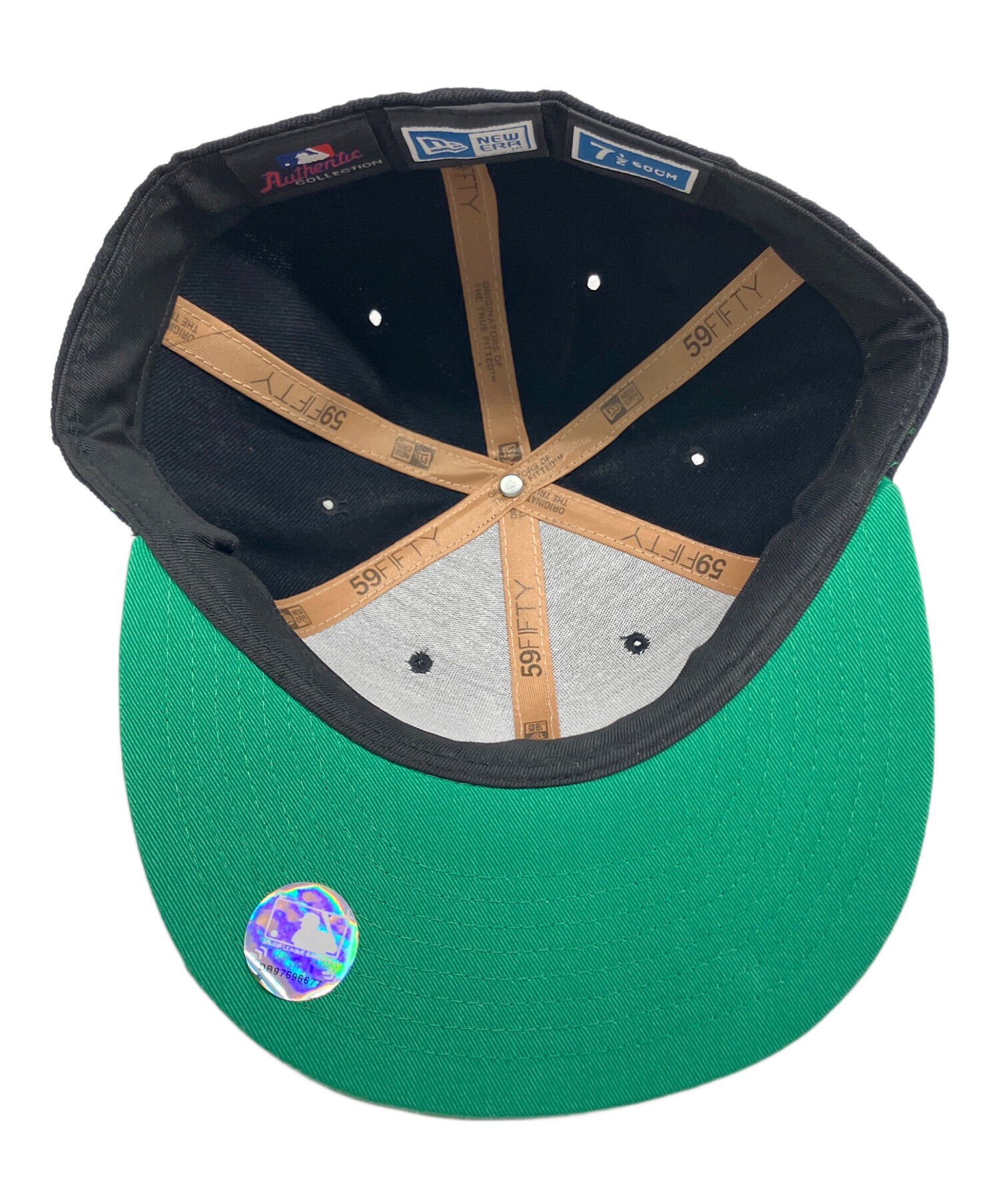 中古・古着通販】New Era (ニューエラ) キャップ ブラック×グリーン