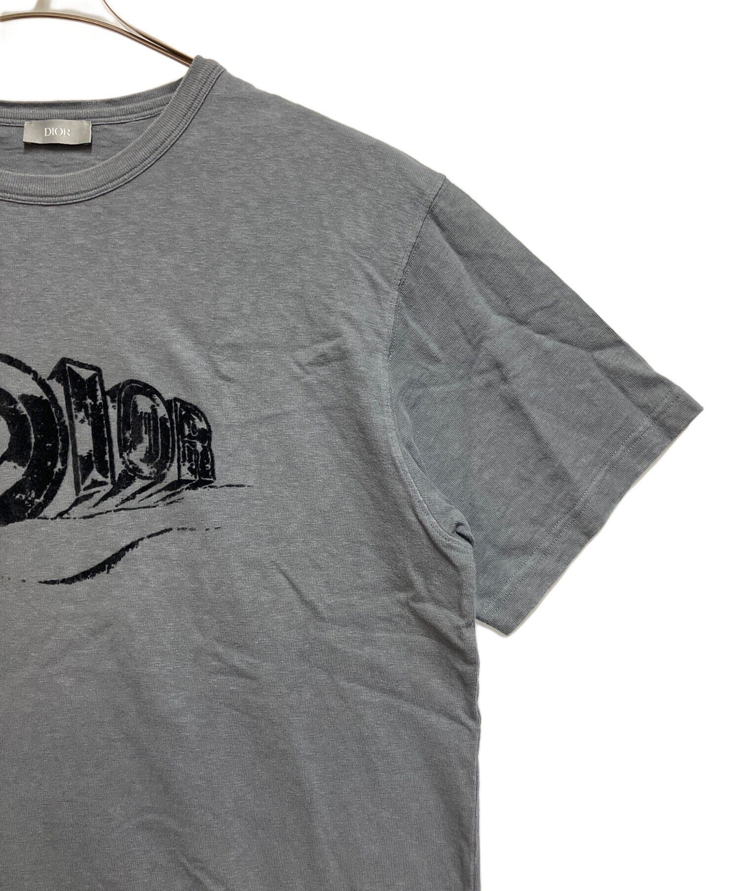 Dior グレー ロゴ Tシャツ 12 中古・古着通販】Dior (ディオール) 半袖カットソー ライトグレー