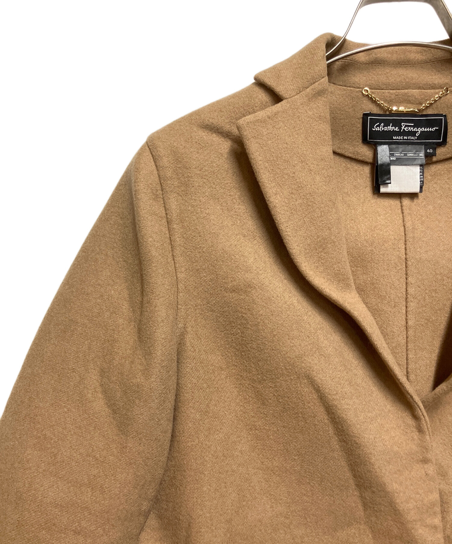 Salvatore Ferragamo コート（その他） L ベージュ 【古着】【中古】【送料無料】 中古・古着通販】Salvatore Ferragamo (サルヴァトーレ フェラガモ