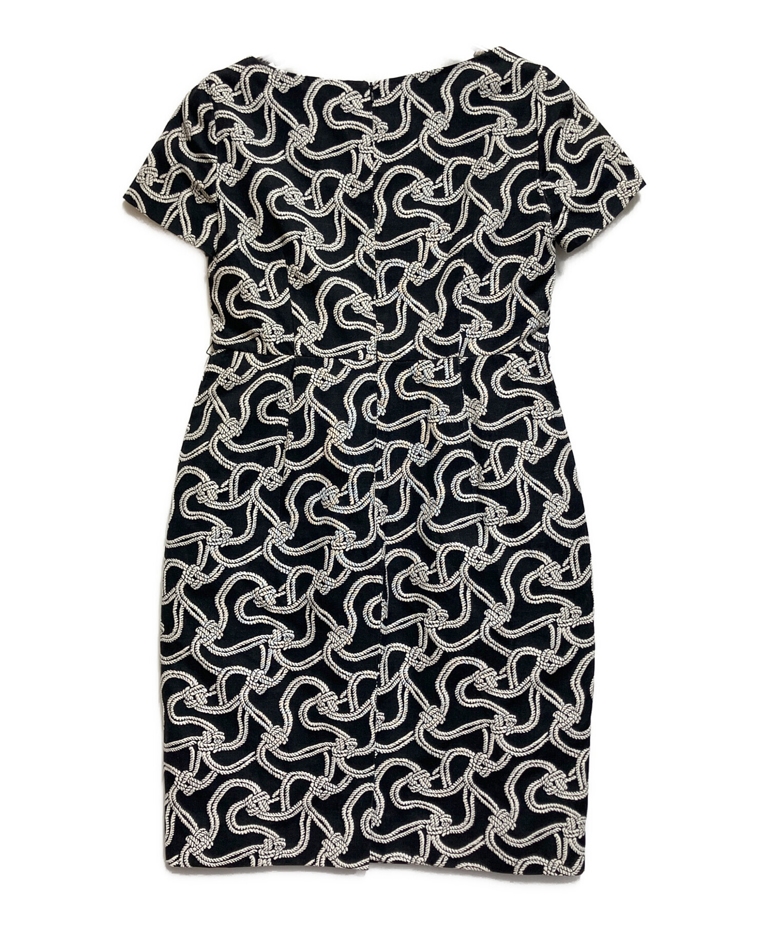 中古・古着通販】MaxMara (マックスマーラ) 半袖ワンピース ネイビー