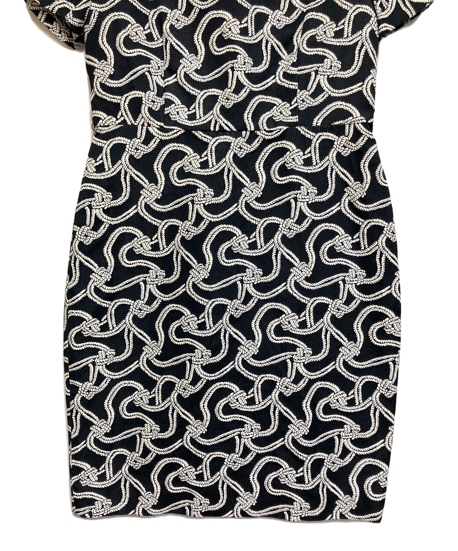中古・古着通販】MaxMara (マックスマーラ) 半袖ワンピース ネイビー