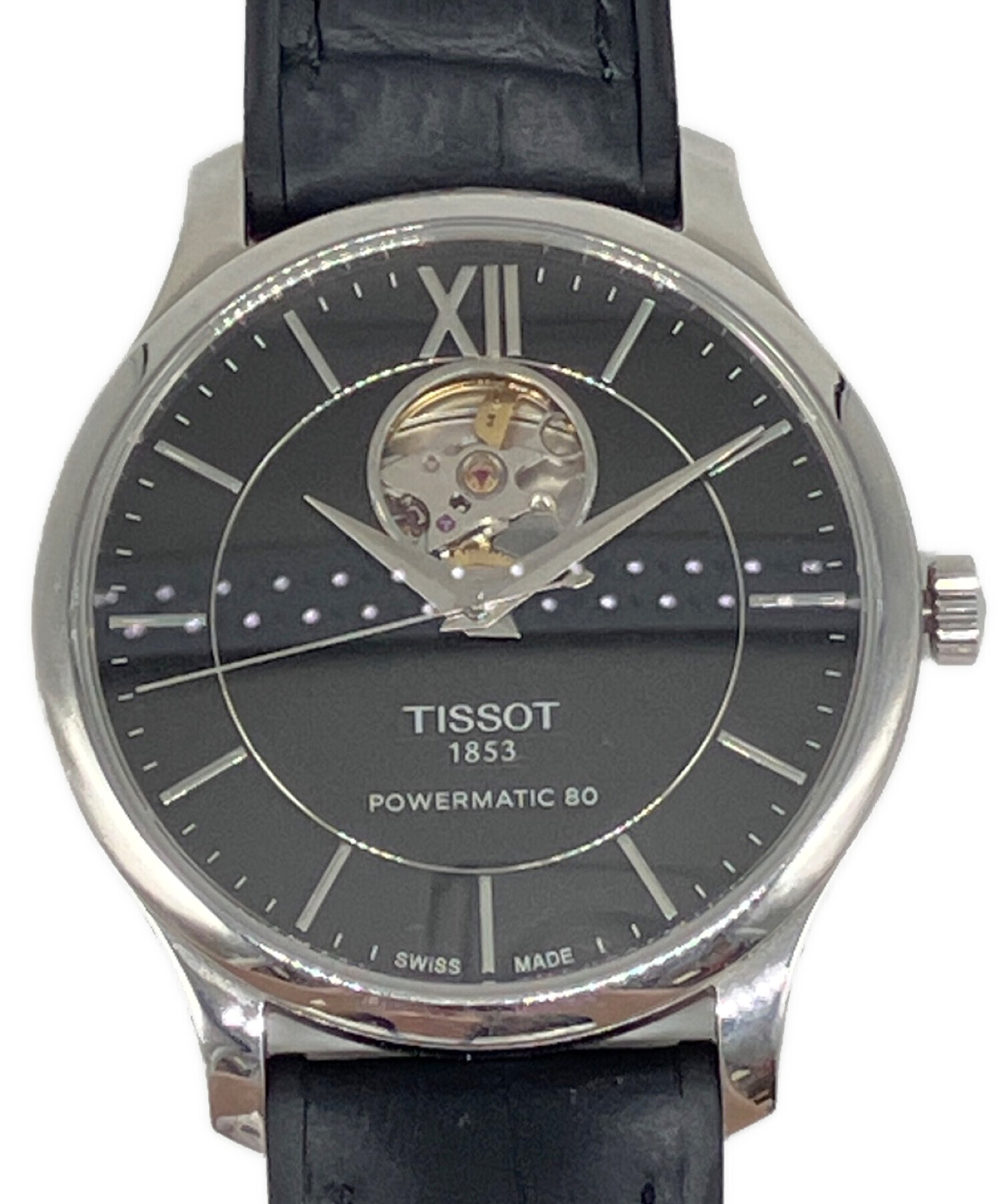 稼動品　美品　tissot ティソ　ロックウォッチ　黒　ブラック　腕時計 中古・古着通販】TISSOT (ティソ) 腕時計 ブラック｜ブランド・古着