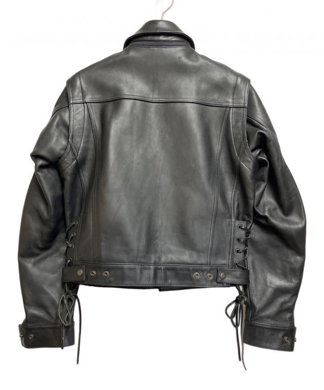 中古・古着通販】KADOYA (カドヤ) ライダースジャケット ブラック