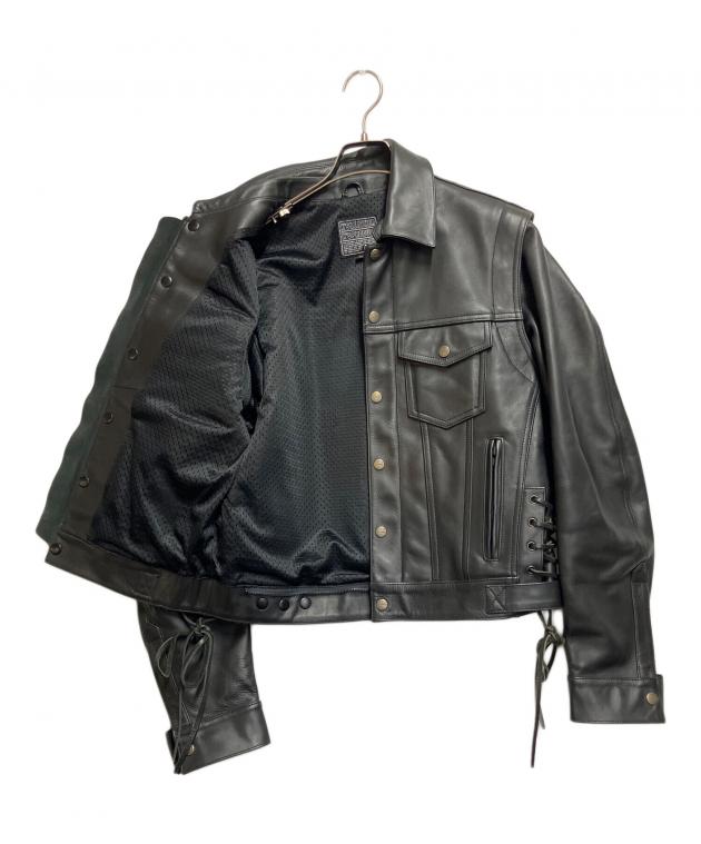 中古・古着通販】KADOYA (カドヤ) ライダースジャケット ブラック