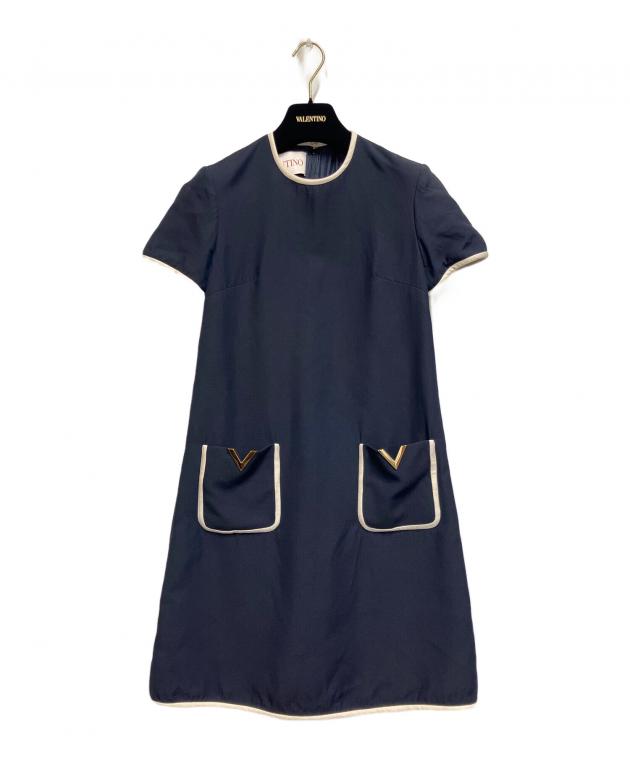 中古・古着通販】VALENTINO (ヴァレンティノ) クレープチュールドレス