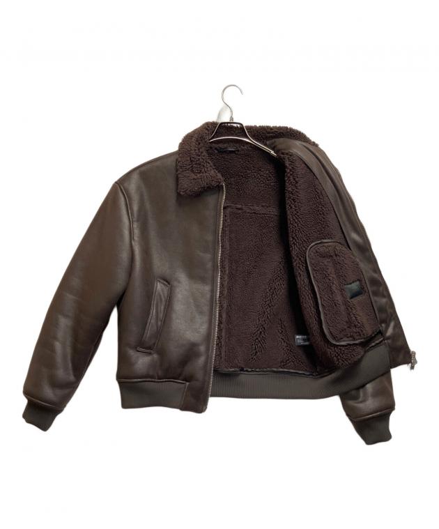 中古・古着通販】ZARA (ザラ) フェイクレザージャケット ブラウン