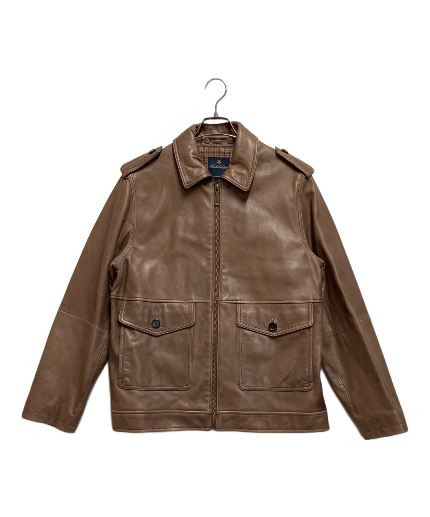 Brooks Brothers 90’s レザージャケット ブラウン カナダ製 中古・古着通販】BROOKS BROTHERS (ブルックスブラザーズ) ジップ