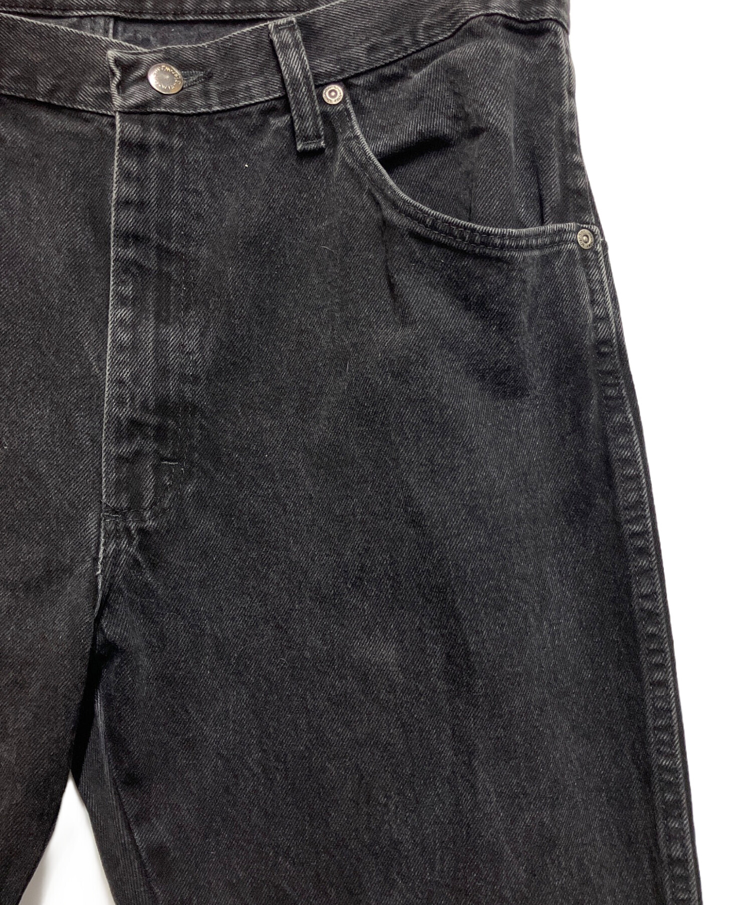 中古・古着通販】Wrangler (ラングラー) デニムパンツ ブラック サイズ 