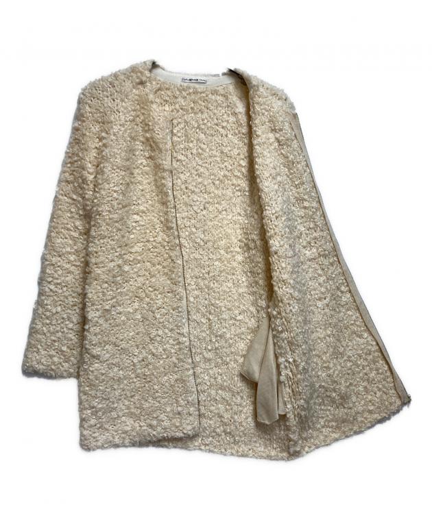ヴィヴィアンタム ファー取外し可 高級ショートコート　ベージュ 中古・古着通販】VIVIENNE TAM (ヴィヴィアンタム) ノーカラーコート
