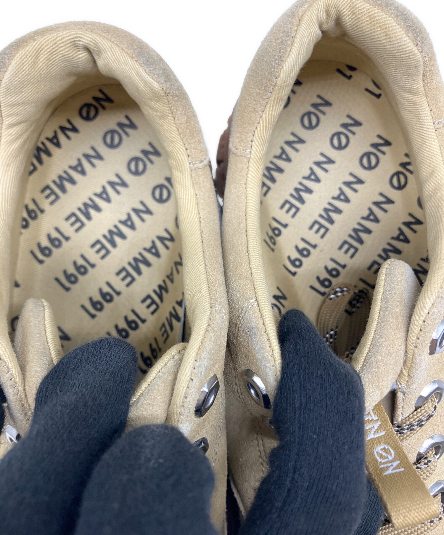 NO NAME EDEN 厚底スニーカー パイソン柄 ゴールド ベージュ 美脚 中古・古着通販】No Name (ノーネーム) 厚底スエードスニーカー