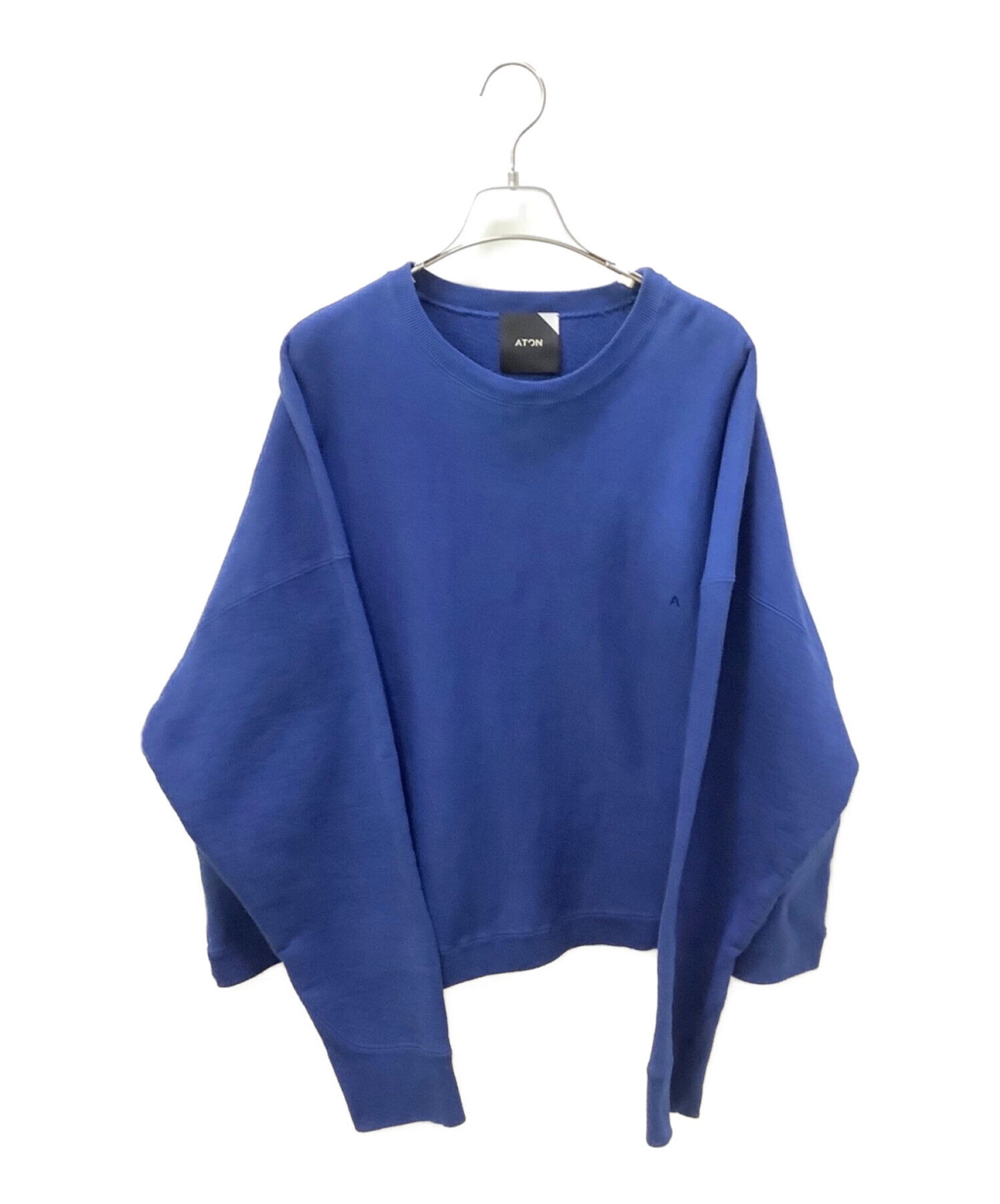 中古・古着通販】ATON (エイトン) オーバーサイズスウェット ブルー 