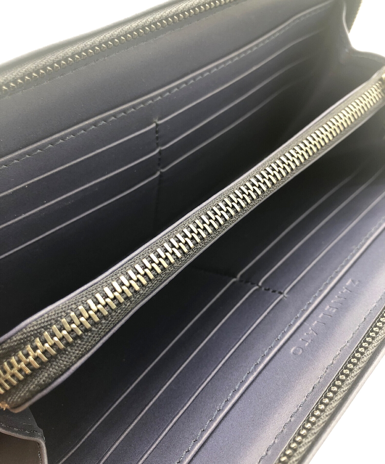 【大特価】ザネラート ラウンドファスナー長財布 中古・古着通販】zanellato (ザネラート) 長財布 ネイビー｜ブランド