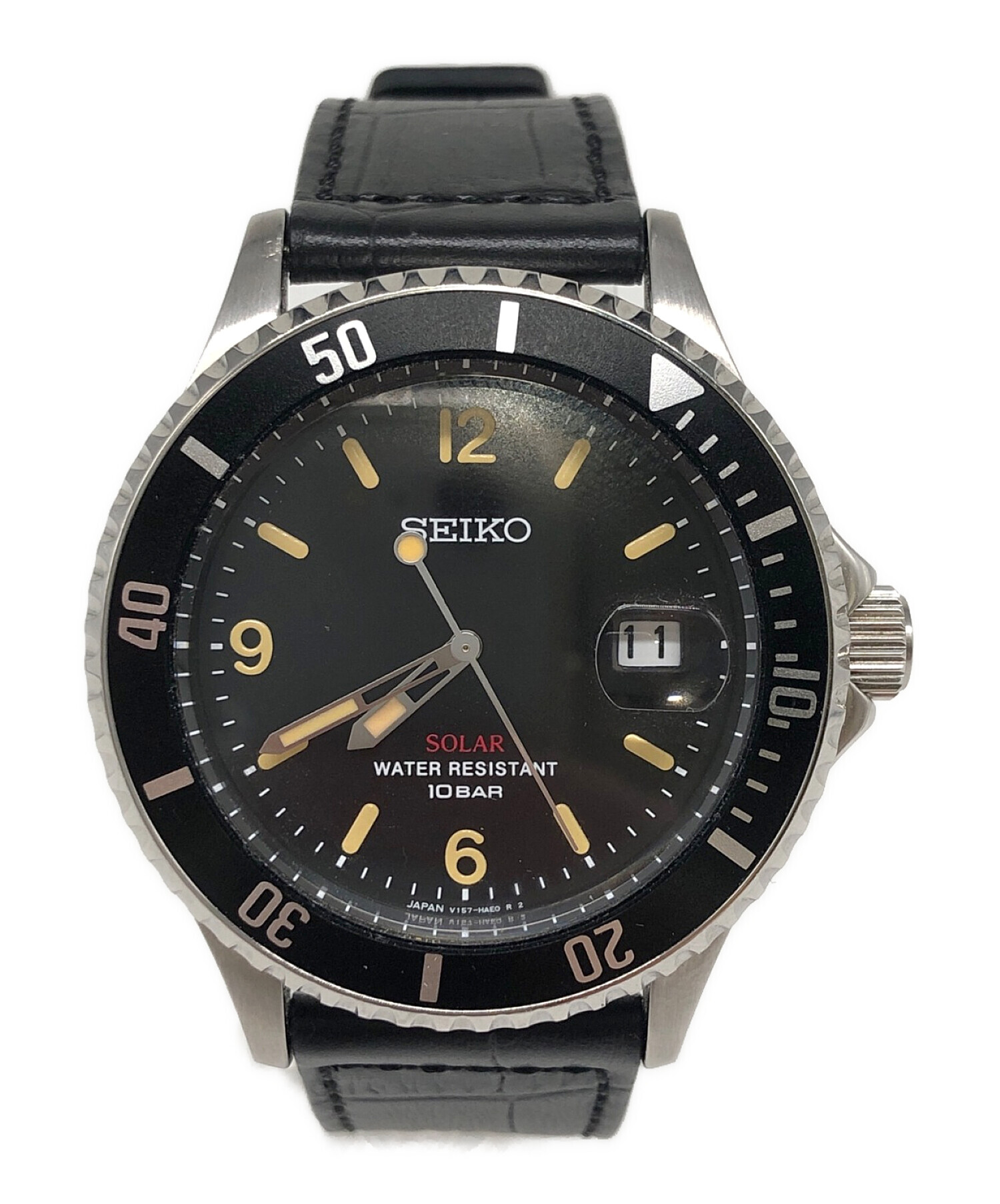 SEIKO ソーラー 腕時計 38mm ブラック セイコーセレクションよりチタン製ソーラー電波 ワールドタイム機能