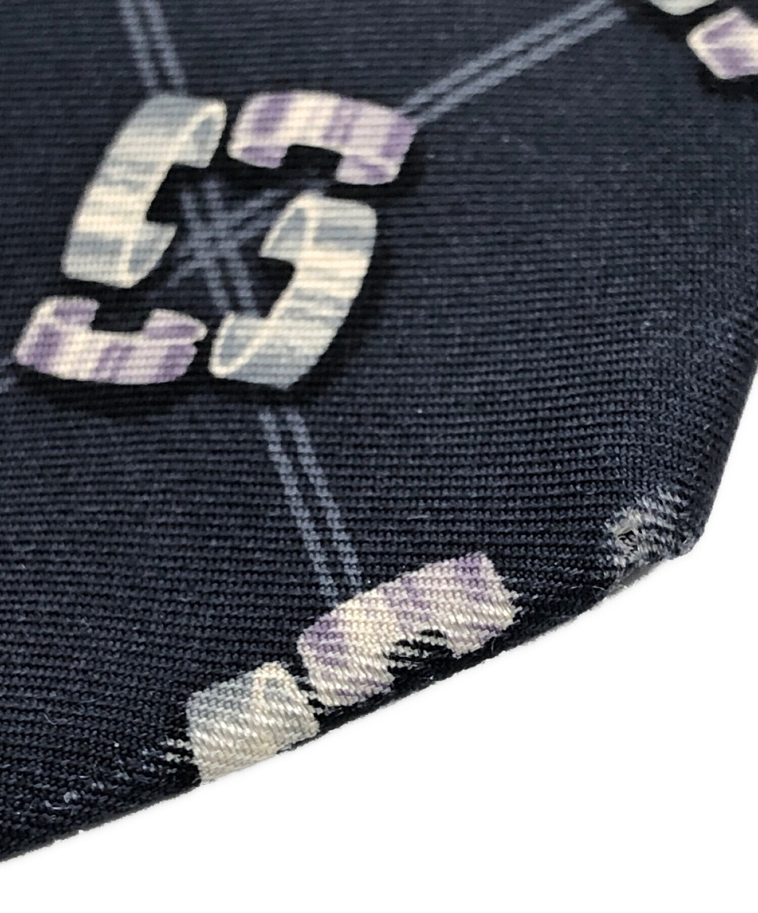 中古・古着通販】CHANEL (シャネル) シルクネクタイ ネイビー サイズ