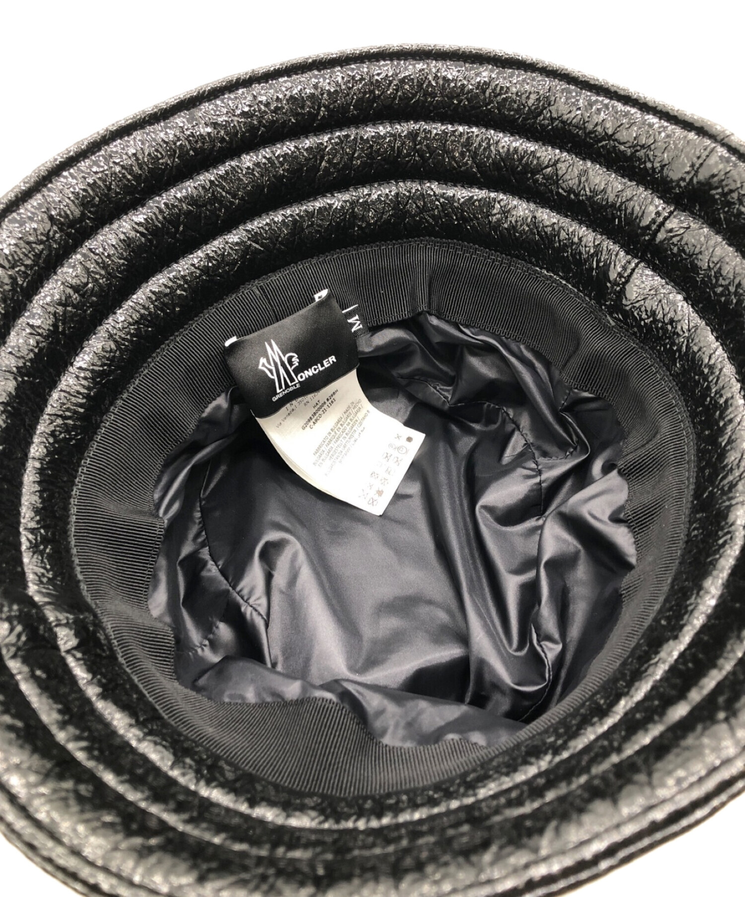MONCLER ブラック バケットハット M モンクレール バケットハット