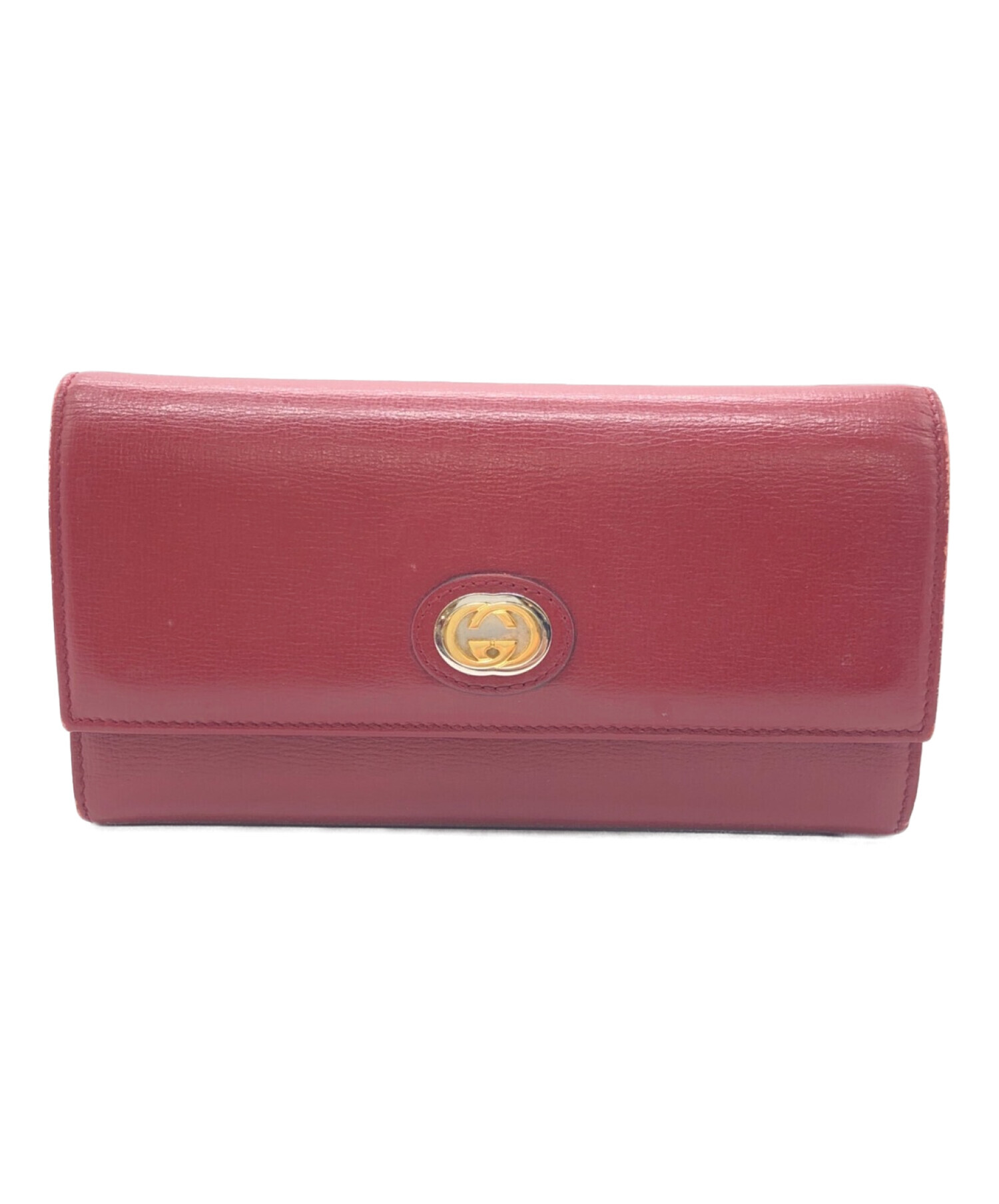 中古・古着通販】GUCCI (グッチ) ロングウォレット レッド｜ブランド 