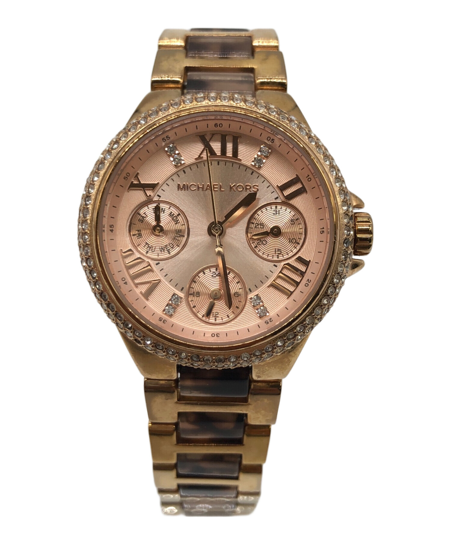マイケルコース時計ピンクゴールド 中古・古着通販】MICHAEL KORS (マイケルコース) クロノグラフ ピンク