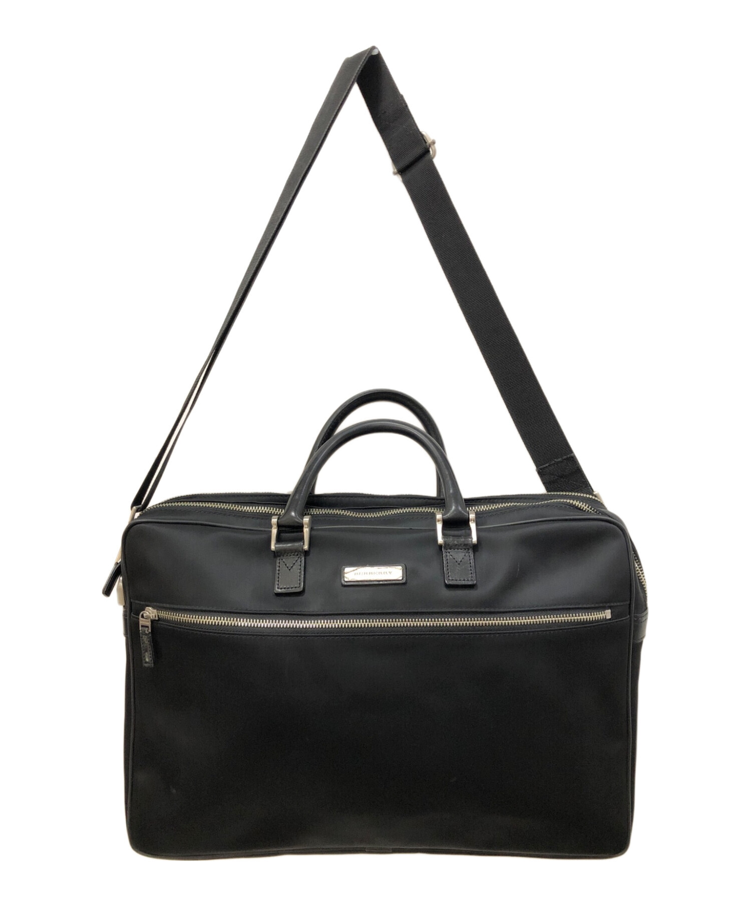 【希少】BURBERRY バーバリー ブリーフケース ショルダーバッグ 2way 中古・古着通販】BURBERRY (バーバリー) 2WAYブリーフケース ブラック