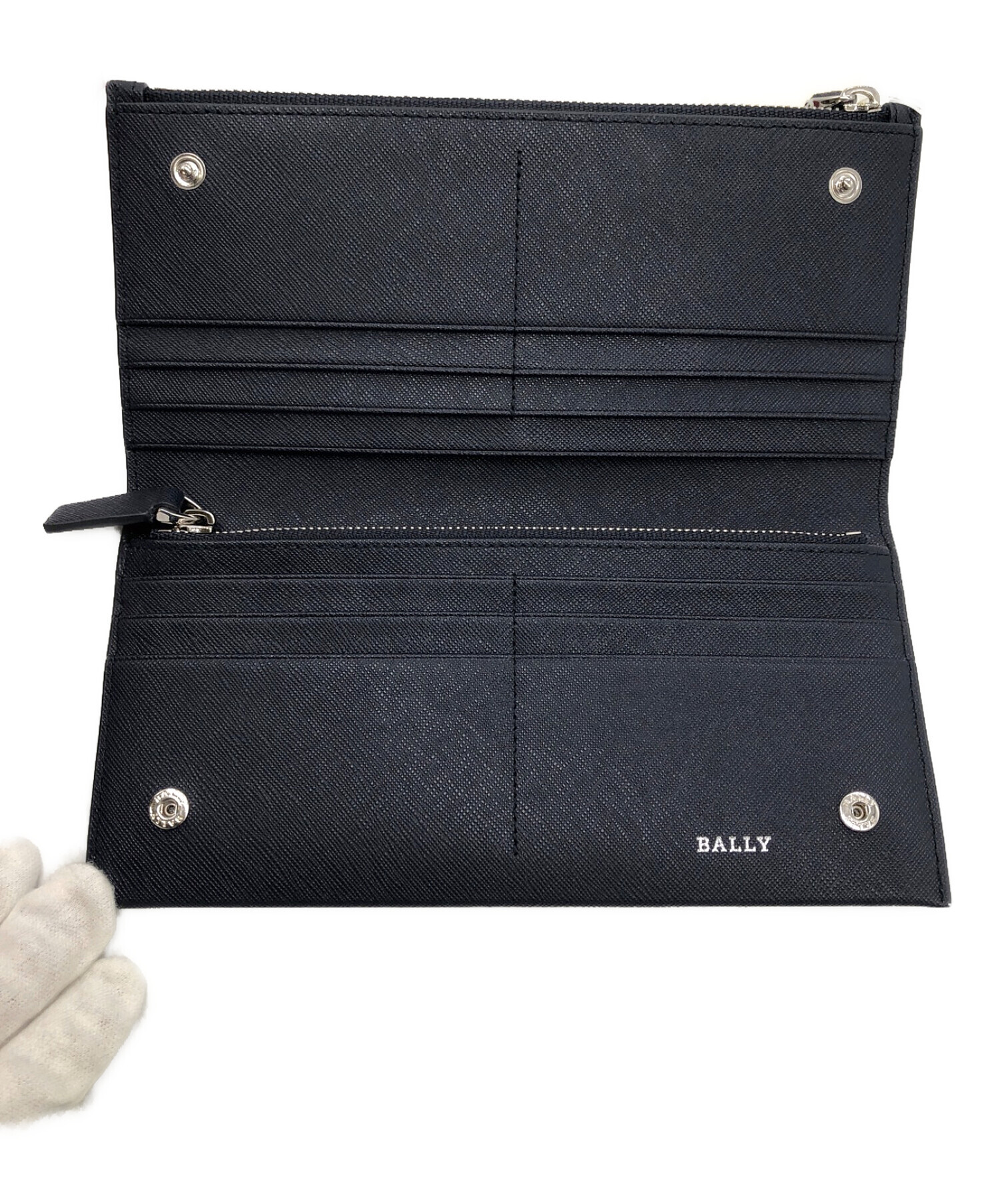 BALLY バリーレザー 長財布 ネイビー 【公式通販】