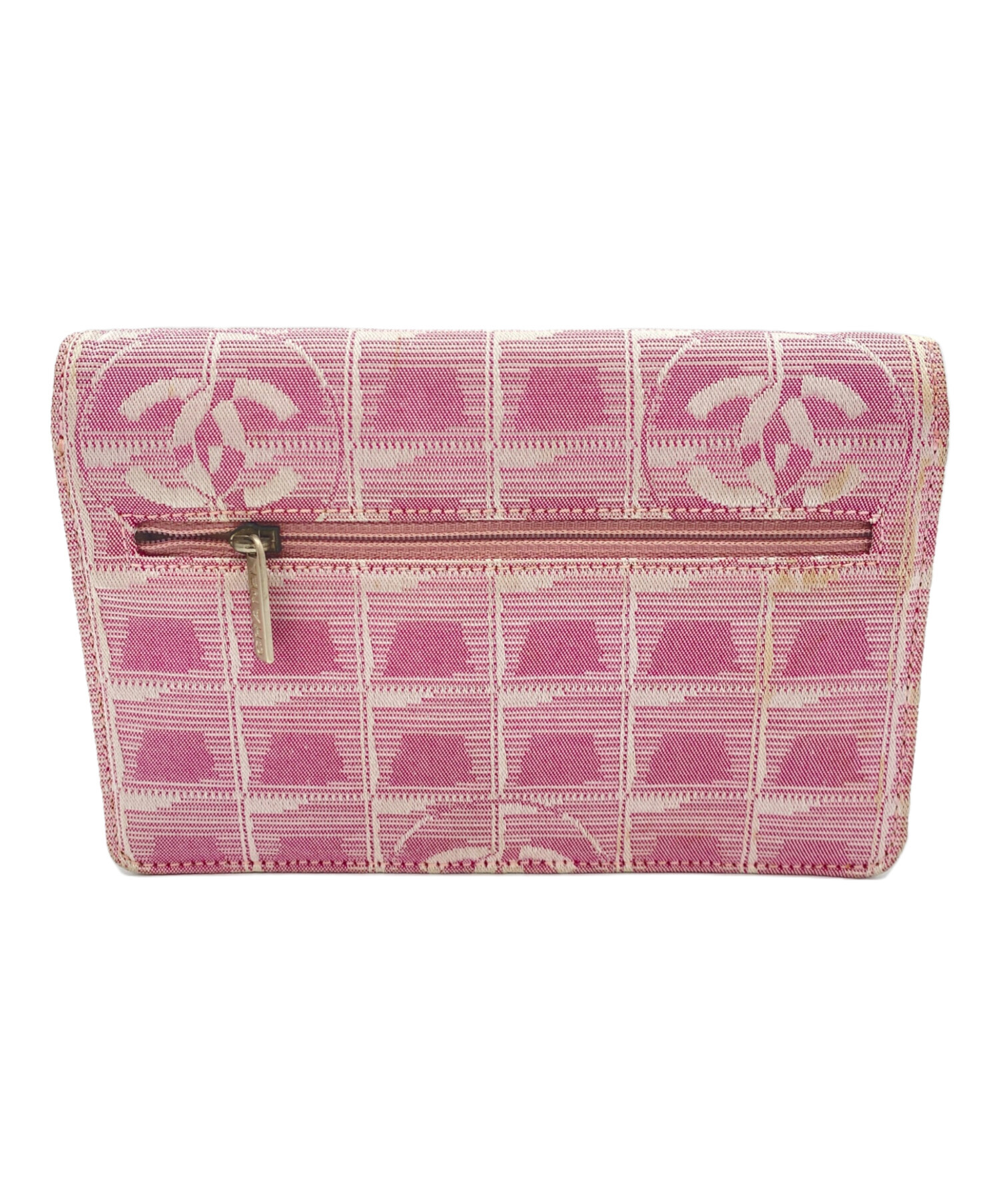 中古・古着通販】CHANEL (シャネル) チェーンウォレット ピンク 