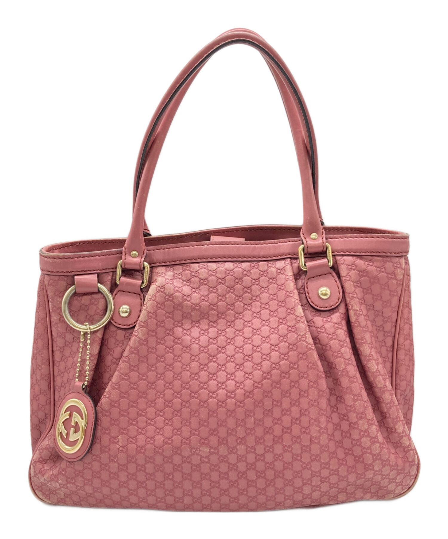 グッチ GUCCI メイフェア グッチシマ トートバッグ バッグ レザー レディース ピンク系 257061 【中古】 中古・古着通販】GUCCI (グッチ) トートバッグ ピンク｜ブランド・古着