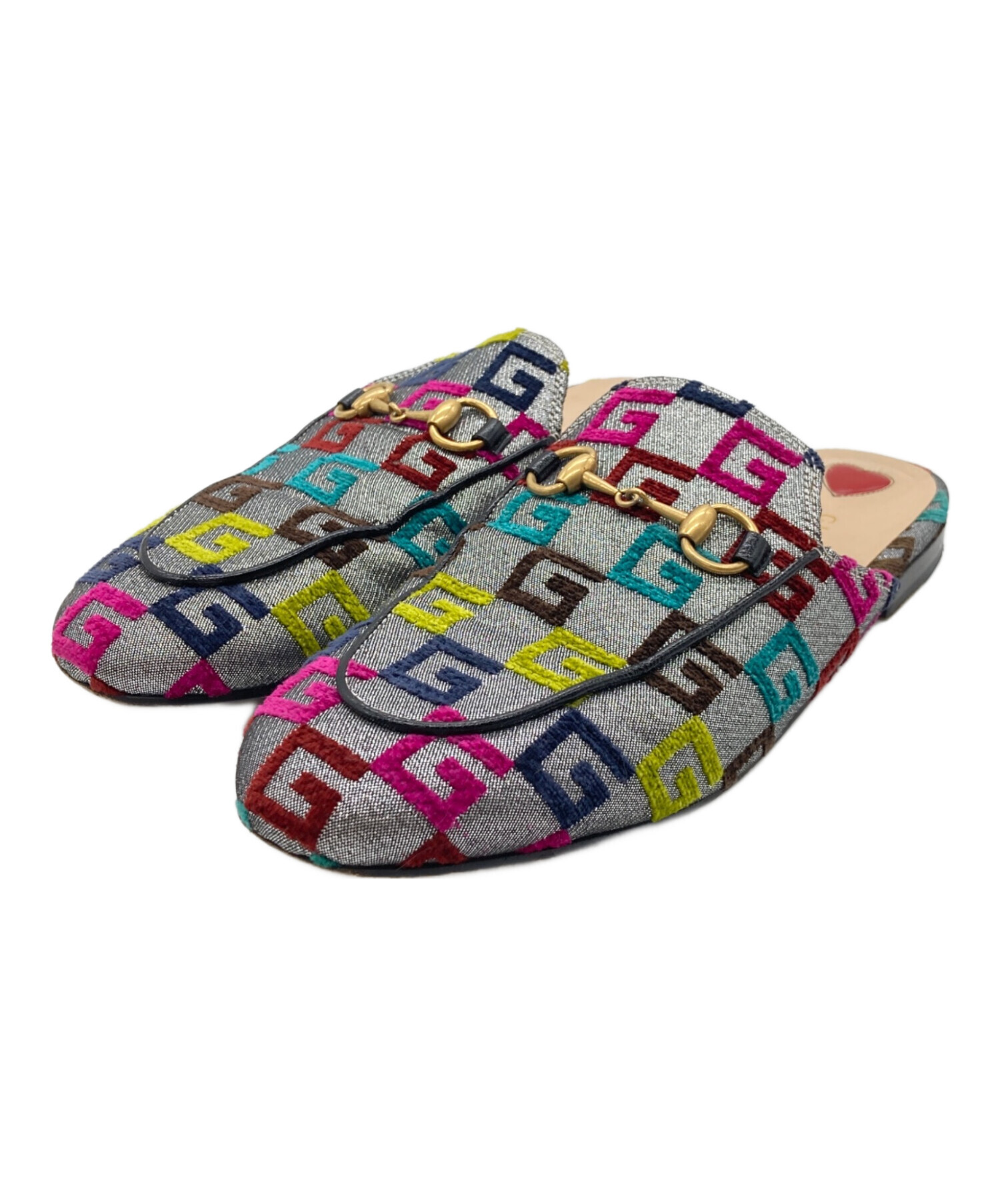 中古・古着通販】GUCCI (グッチ) ホースビットミュール マルチカラー