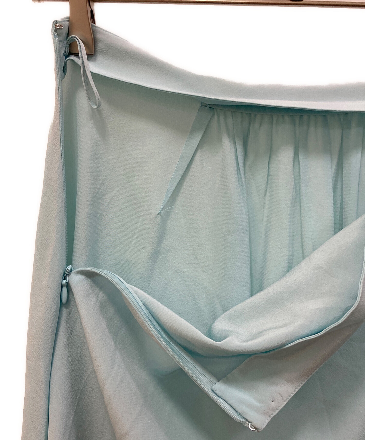 中古・古着通販】PRADA (プラダ) シルクスカート スカイブルー サイズ