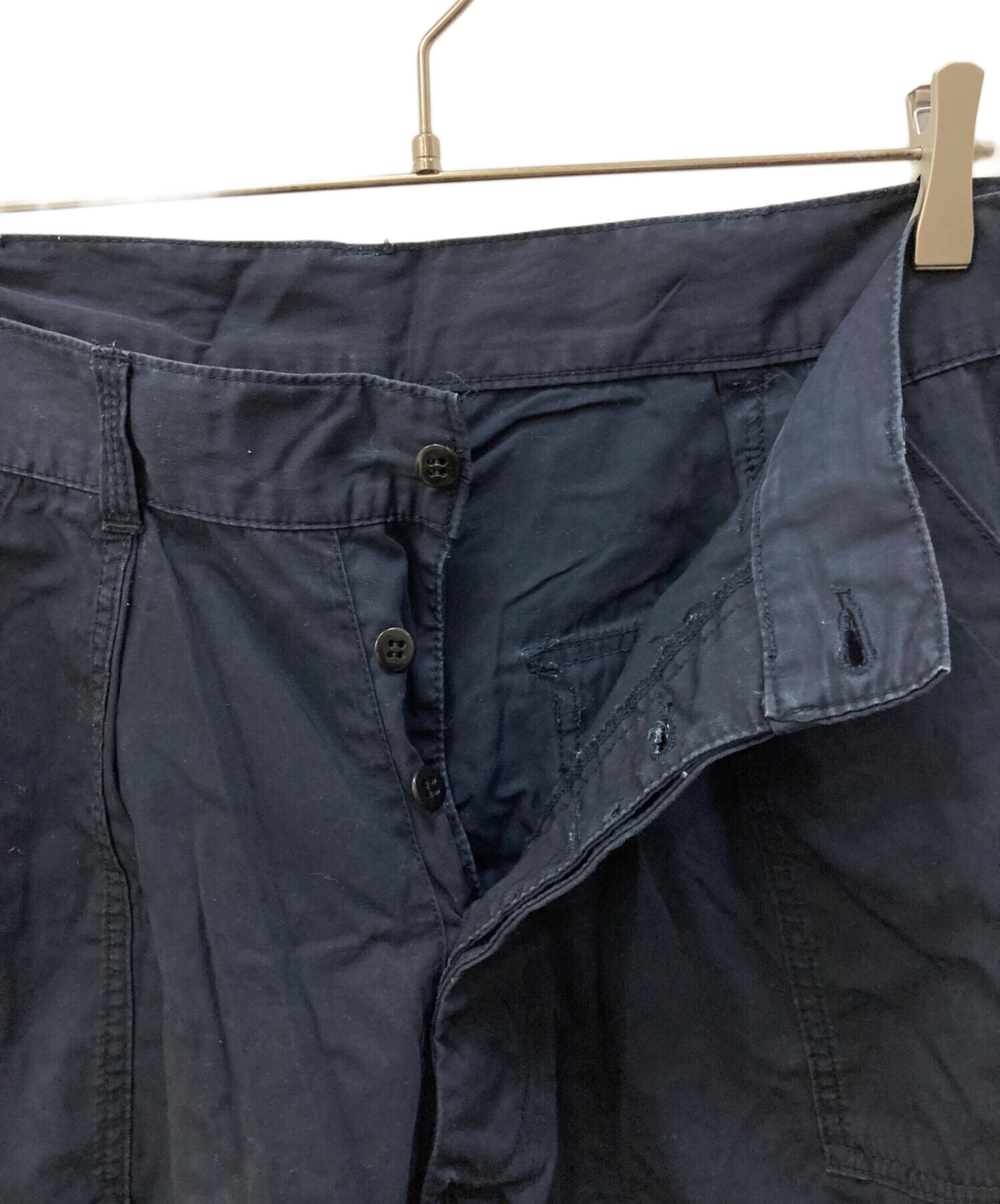 中古・古着通販】YAMANE (ヤマネ) カーゴハーフパンツ ネイビー サイズ 