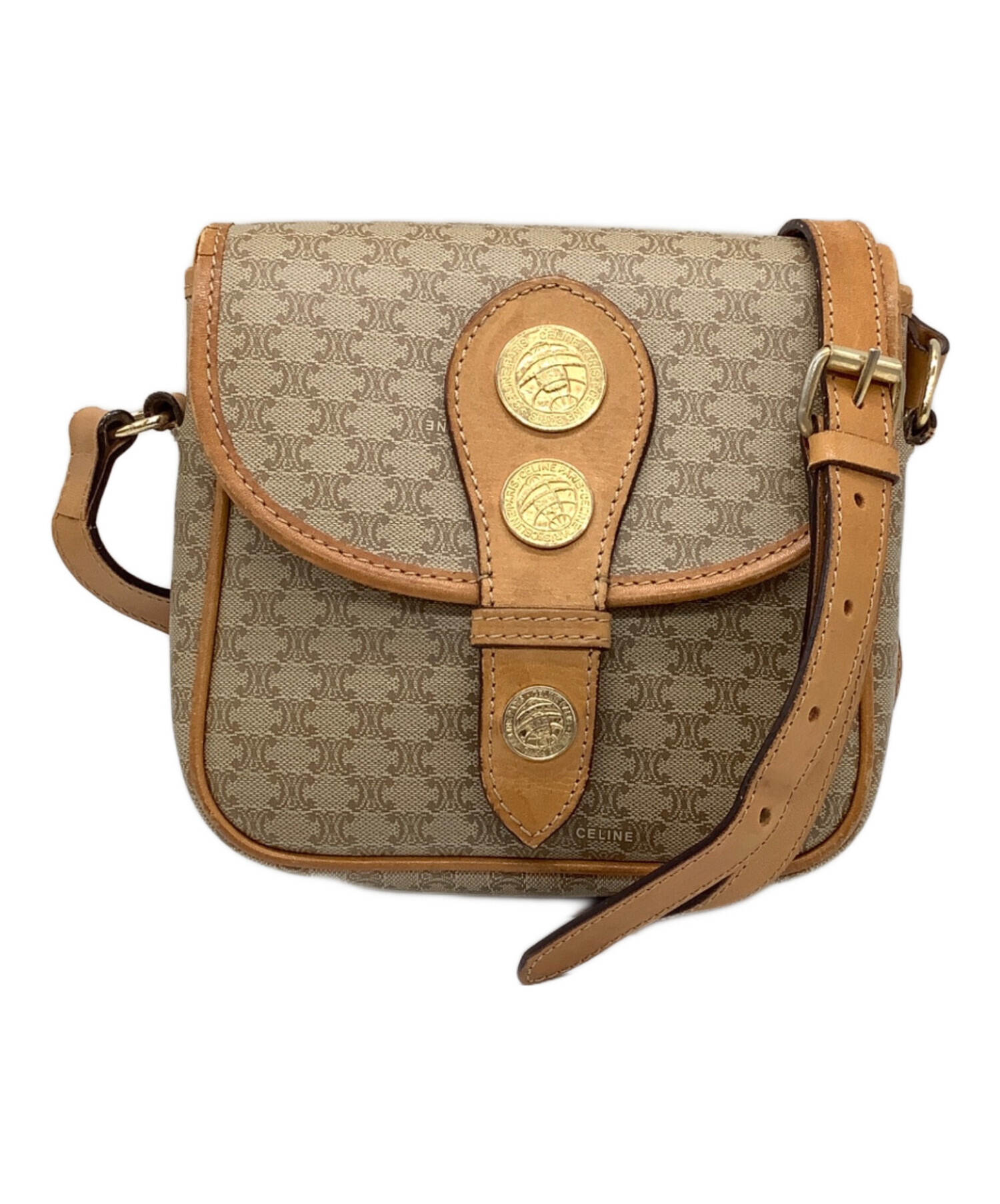 中古・古着通販】CELINE (セリーヌ) ショルダーバッグ ベージュ 