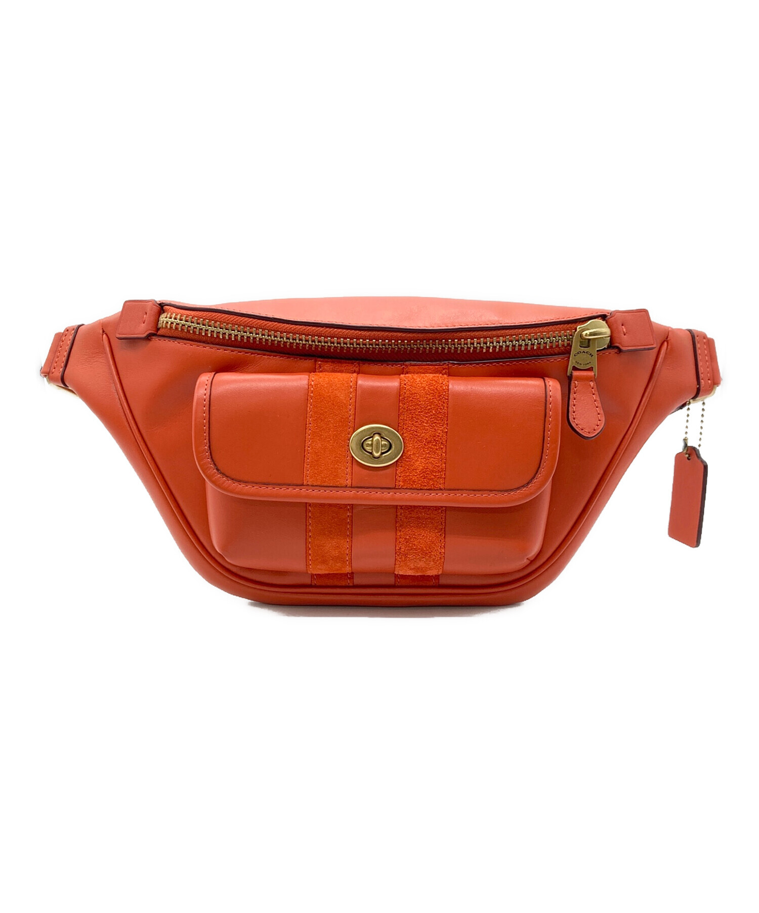 COACH ボディバッグ・ウエストポーチ ベージュ・オレンジ 中古・古着通販】COACH (コーチ) ウエストバッグ オレンジ｜ブランド