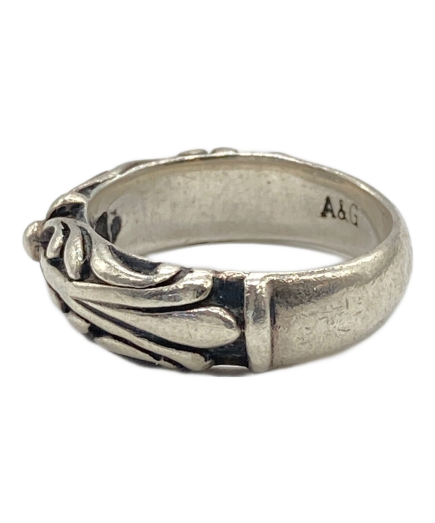 A&G リング　指輪サイズ24 リング シルバー925 指輪 メンズ デザインリング 編み込み シンプル 19