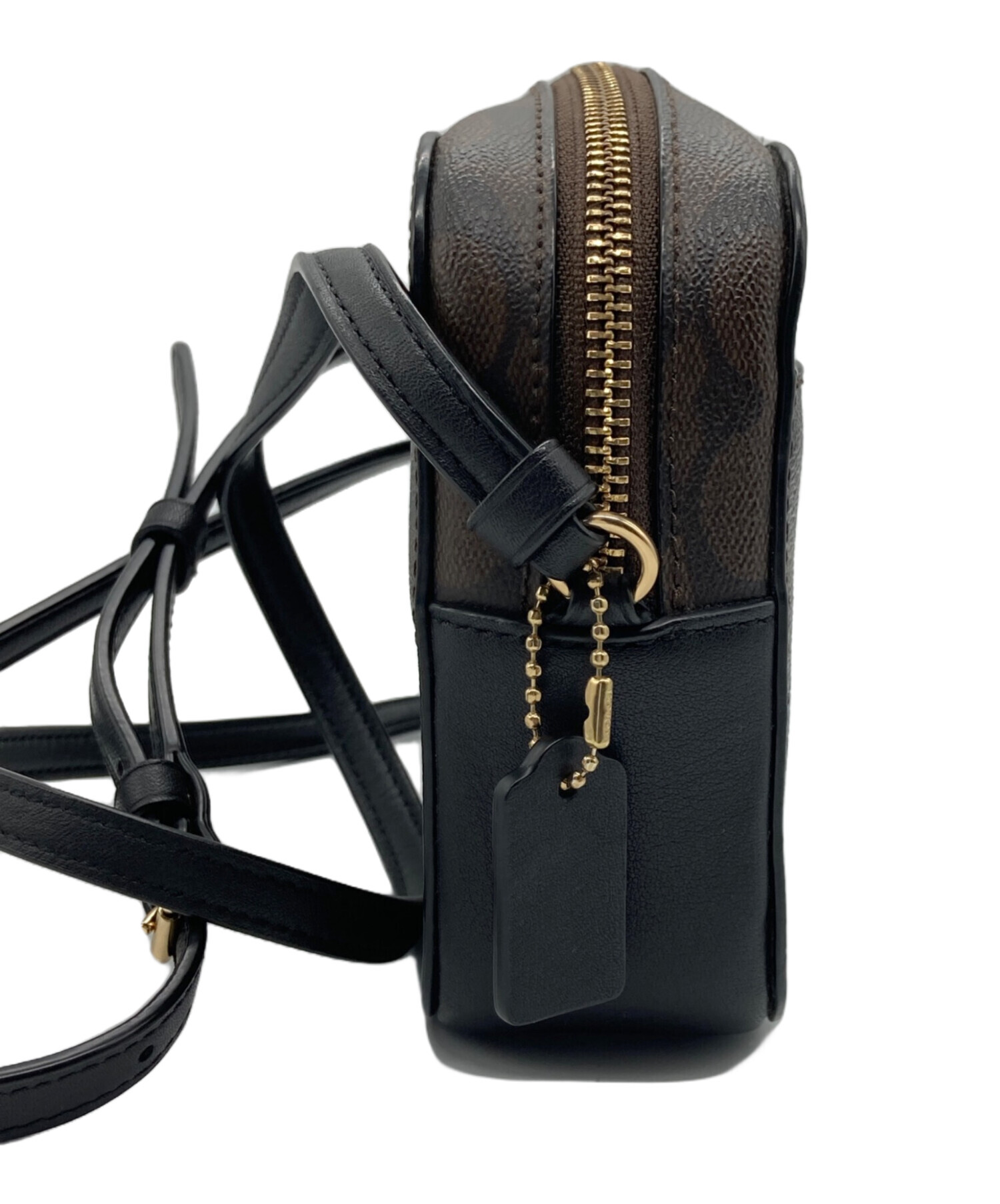 中古・古着通販】COACH (コーチ) ショルダーバッグ ブラウン×ブラック