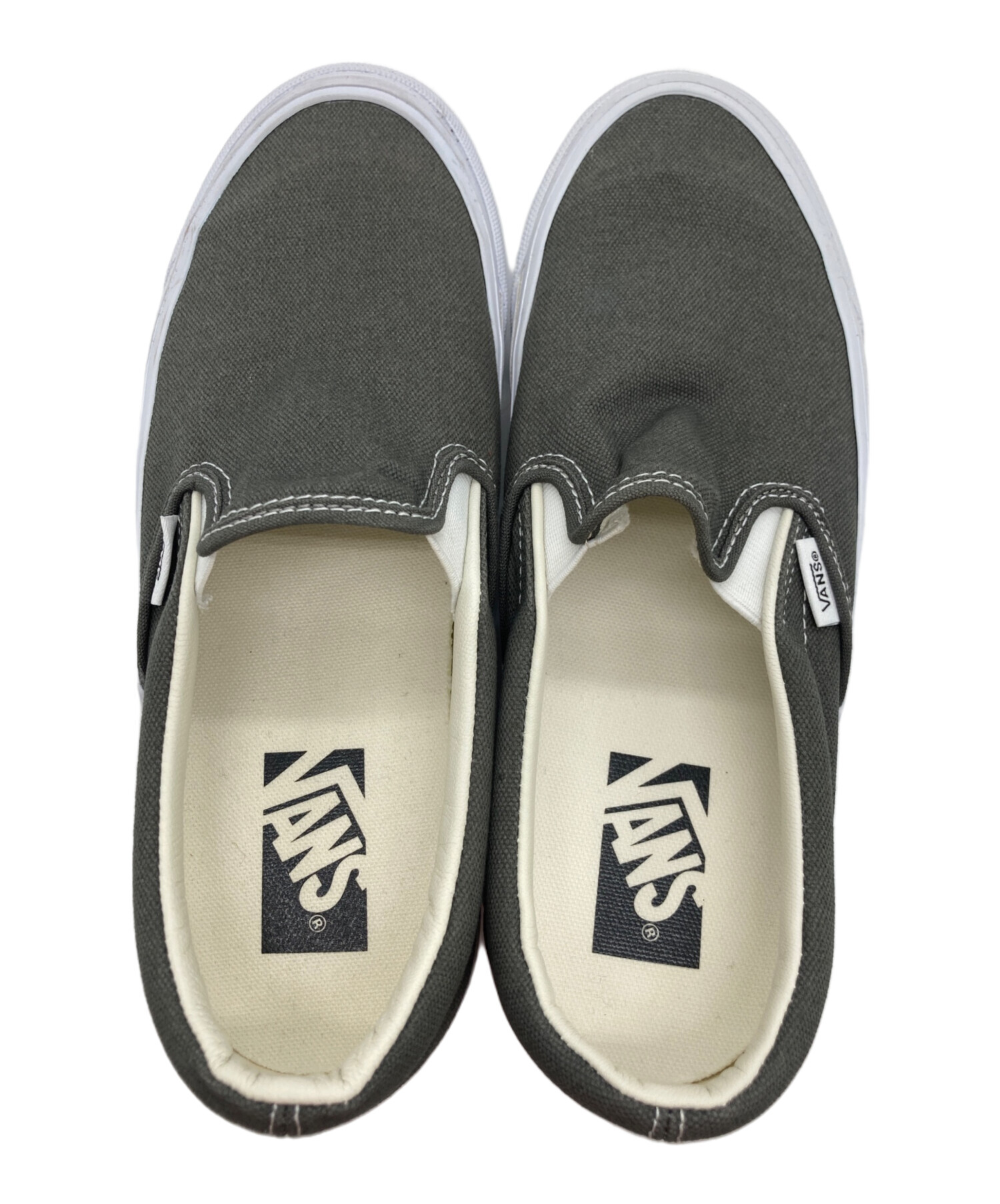中古・古着通販】VANS (バンズ) スリッポン グレー サイズ:25.0cm