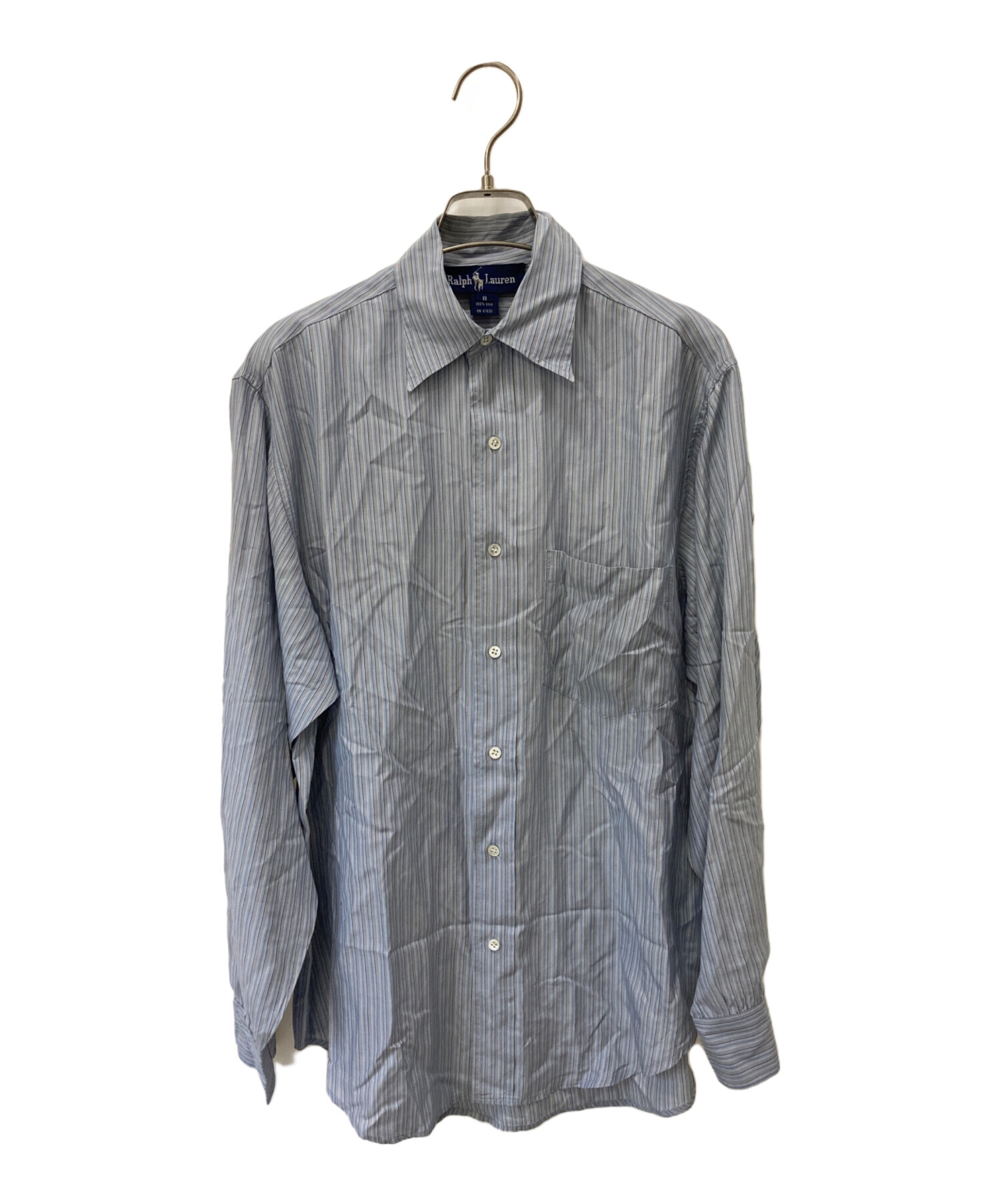 中古・古着通販】RALPH LAUREN (ラルフローレン) シルクシャツ ブルー