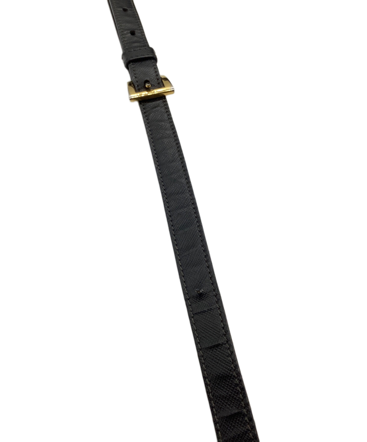 中古・古着通販】PRADA (プラダ) ナイロンショルダーバッグ ブラック 