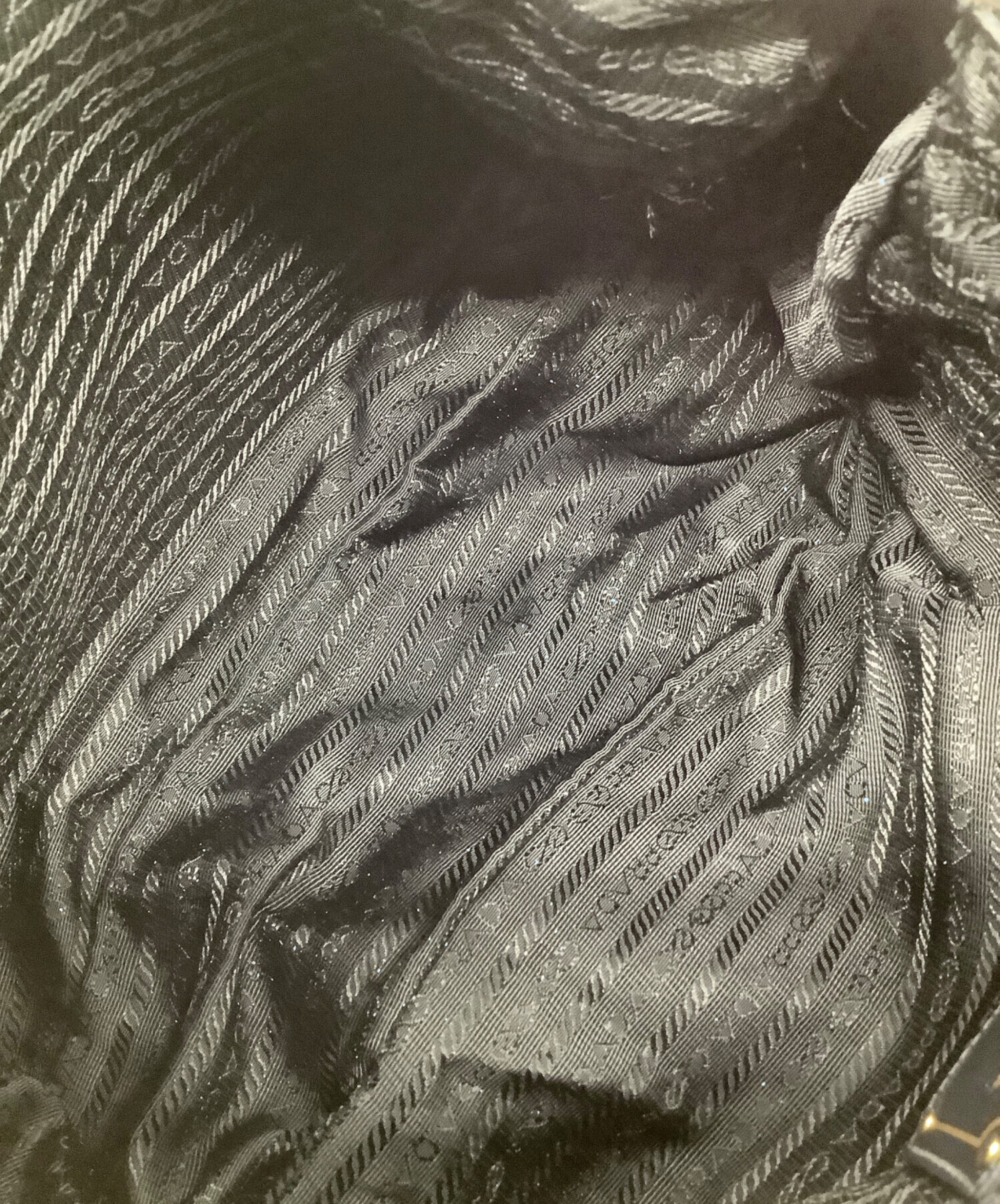 中古・古着通販】PRADA (プラダ) ナイロンショルダーバッグ ブラック